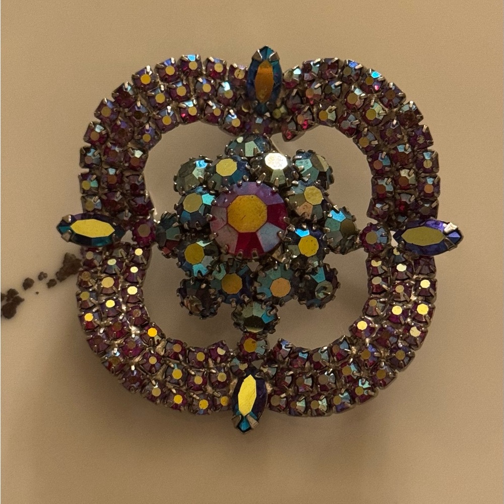Multicolor Crystal Brooch - Picture 8 of 16